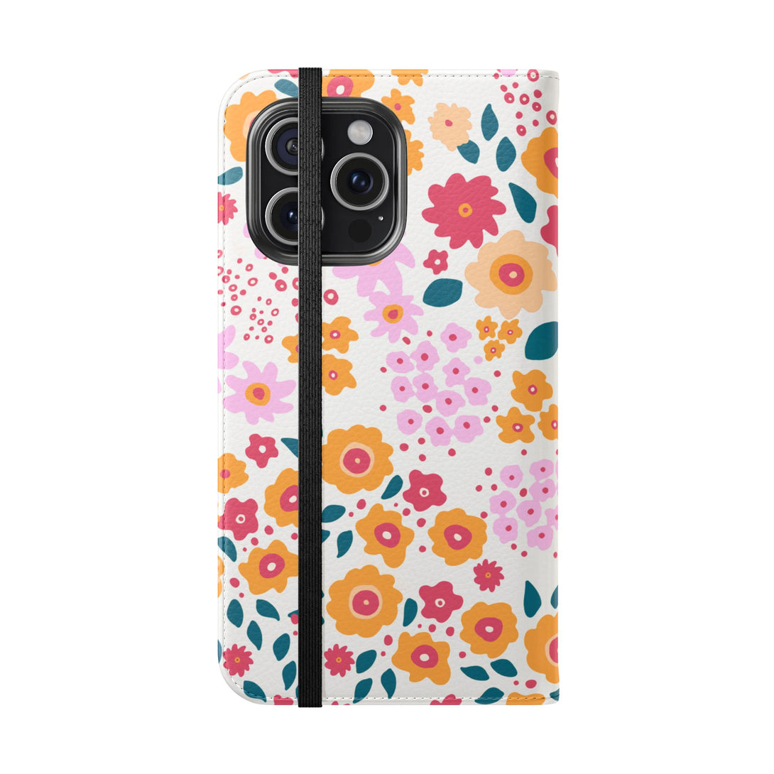 Floral Confetti Phone Folio Case