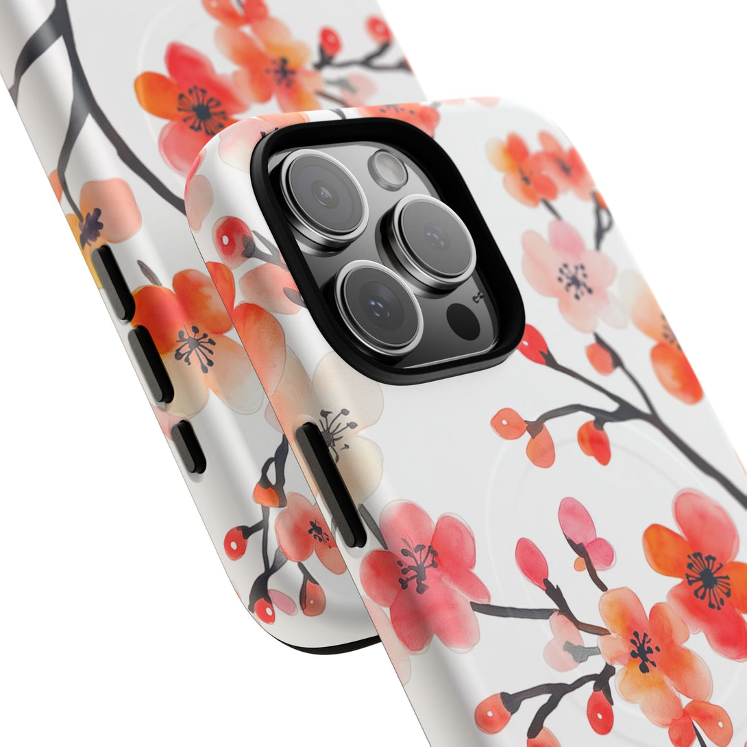 Red Florals iPhone MagSafe Case