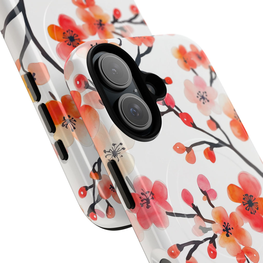Red Florals iPhone MagSafe Case