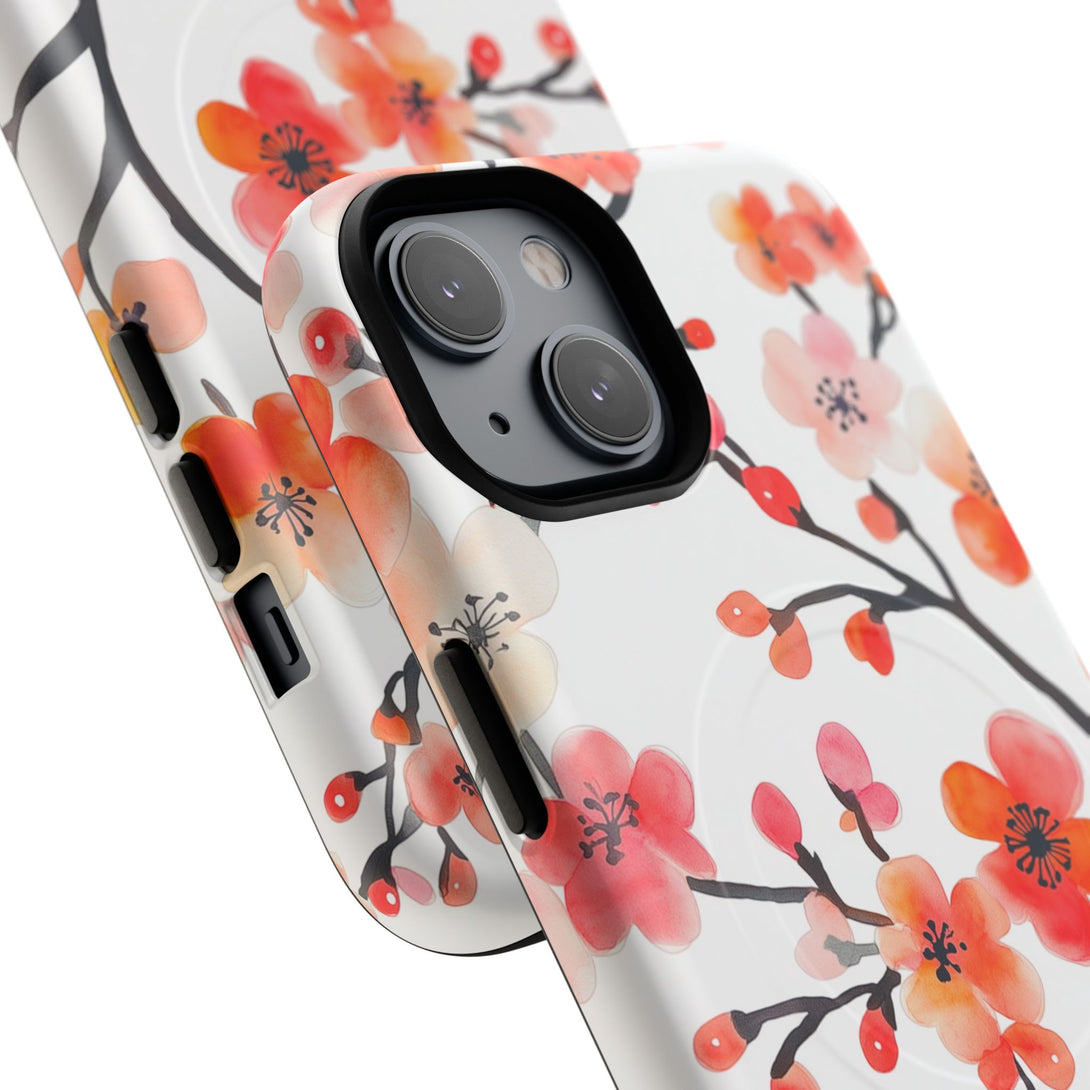 Red Florals iPhone MagSafe Case