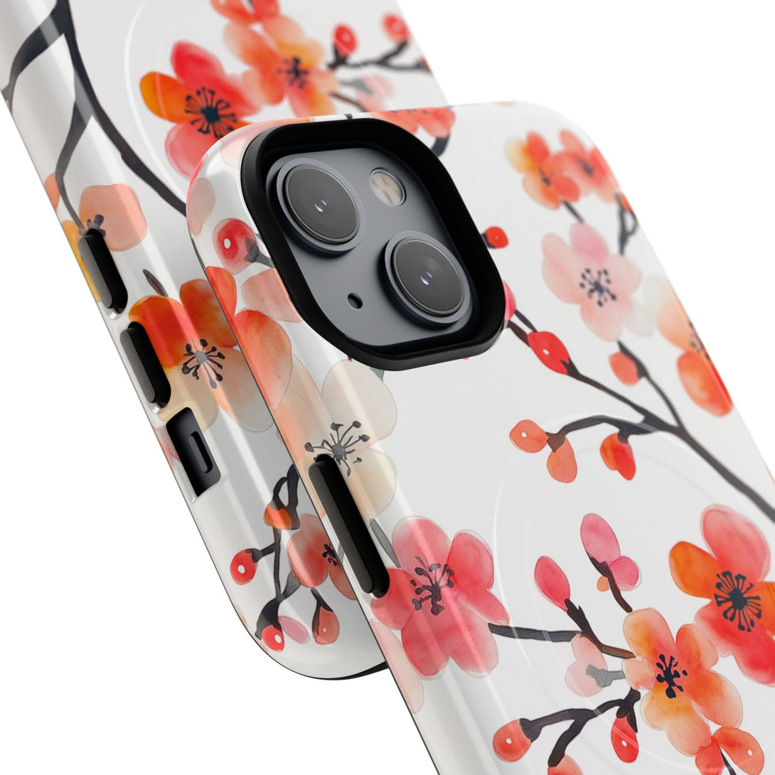 Red Florals iPhone MagSafe Case