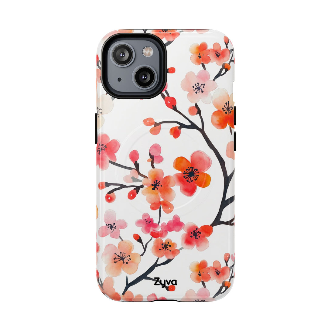 Red Florals iPhone MagSafe Case