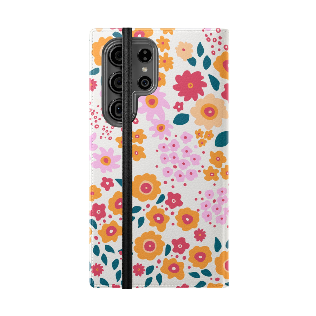 Floral Confetti Phone Folio Case