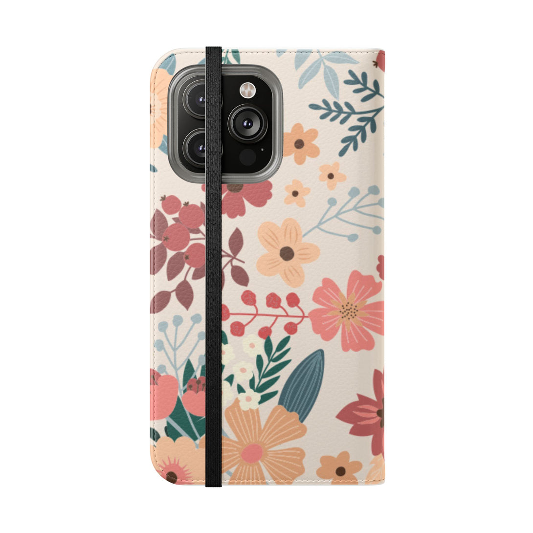 Vintage Bloom Phone Folio Case