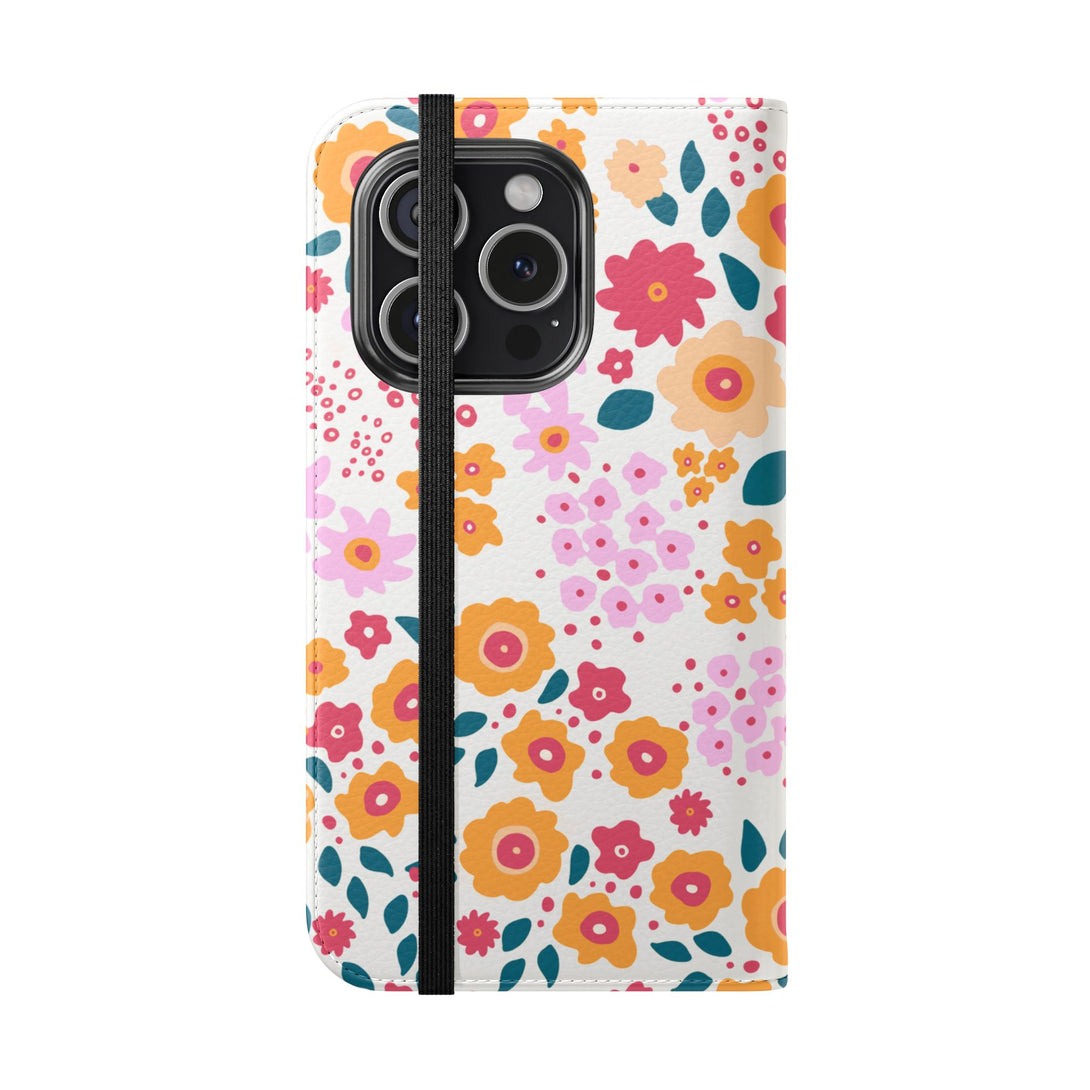 Floral Confetti Phone Folio Case