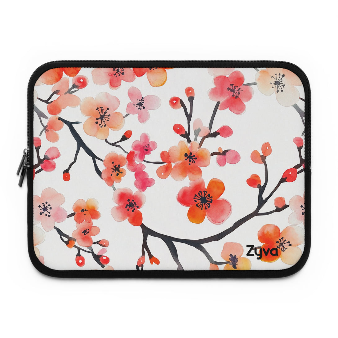 Red Floral Laptop Sleeve