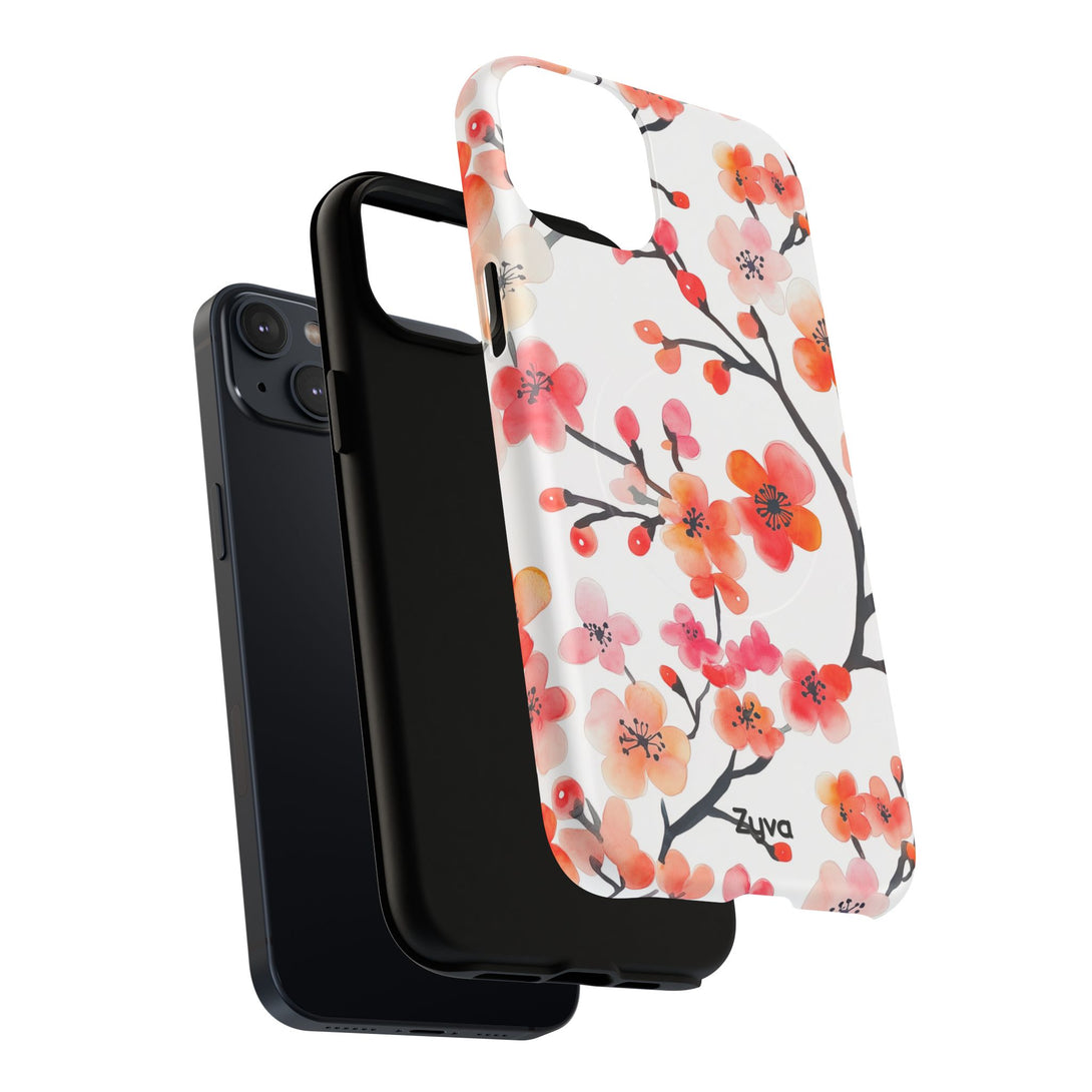 Red Florals iPhone MagSafe Case