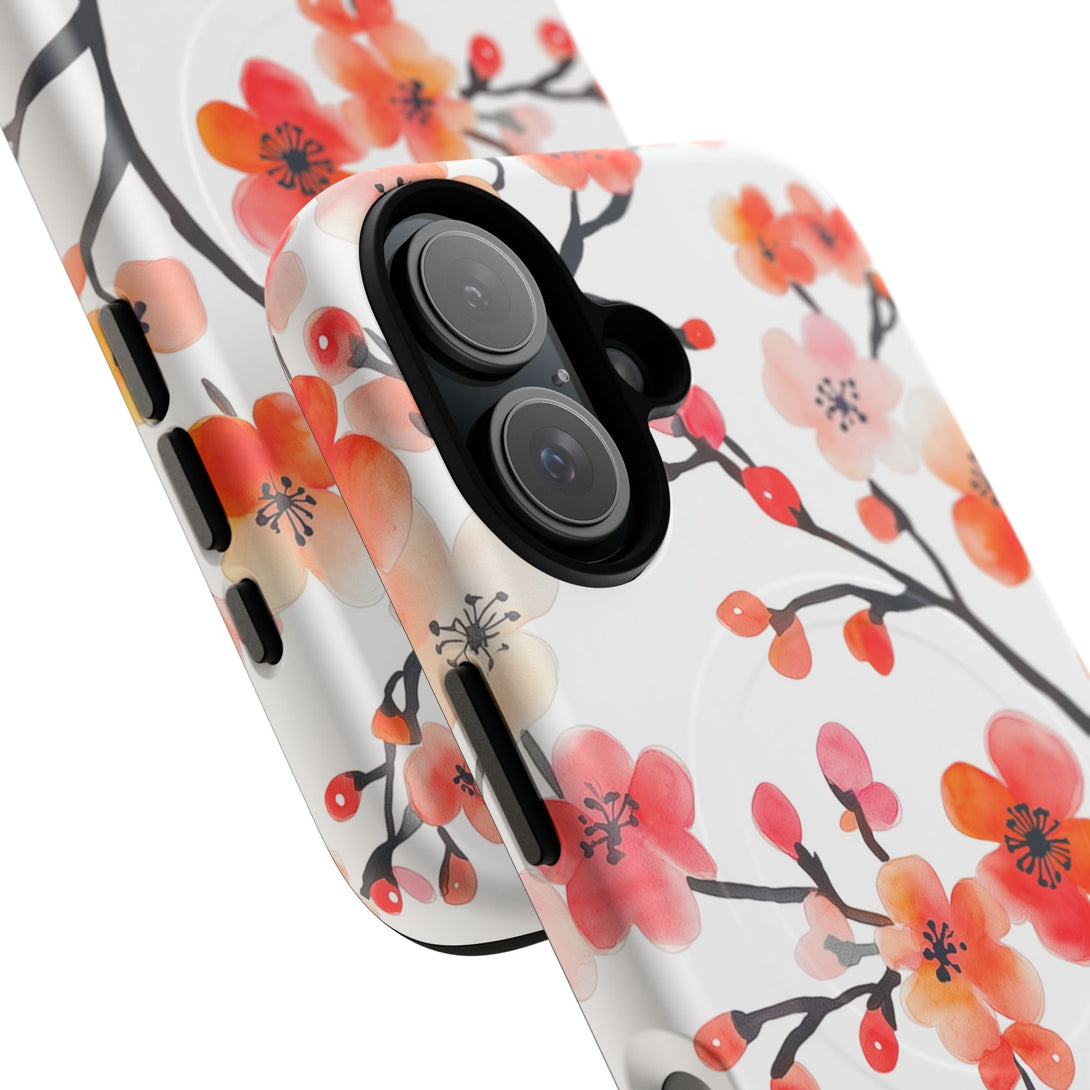 Red Florals iPhone MagSafe Case