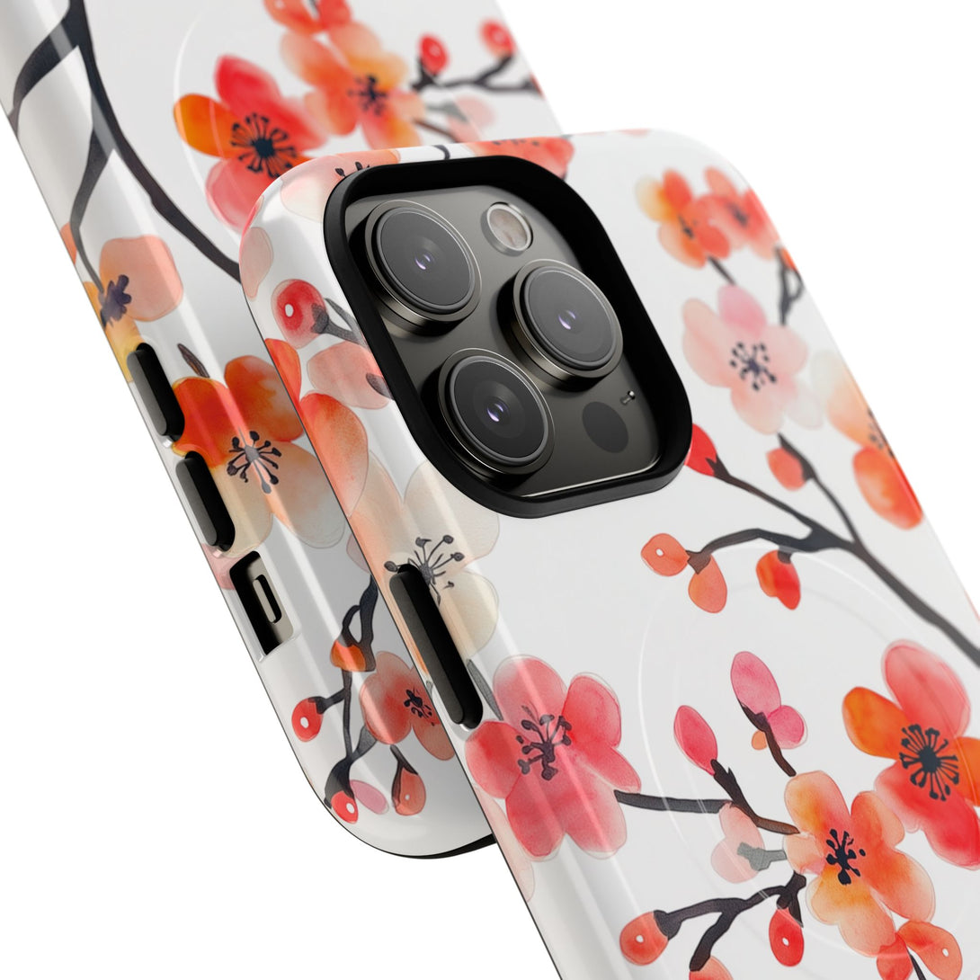 Red Florals iPhone MagSafe Case