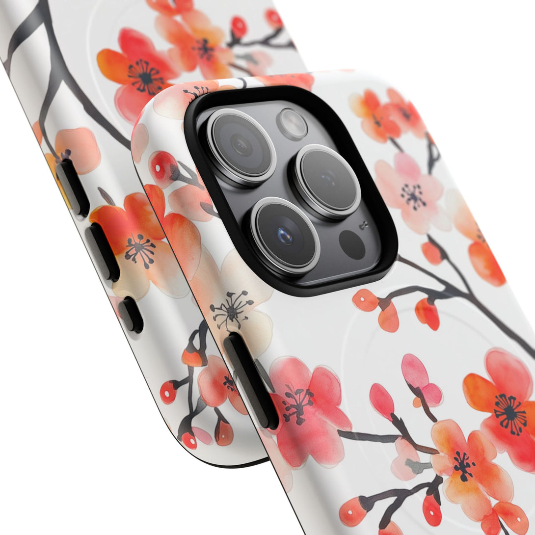 Red Florals iPhone MagSafe Case