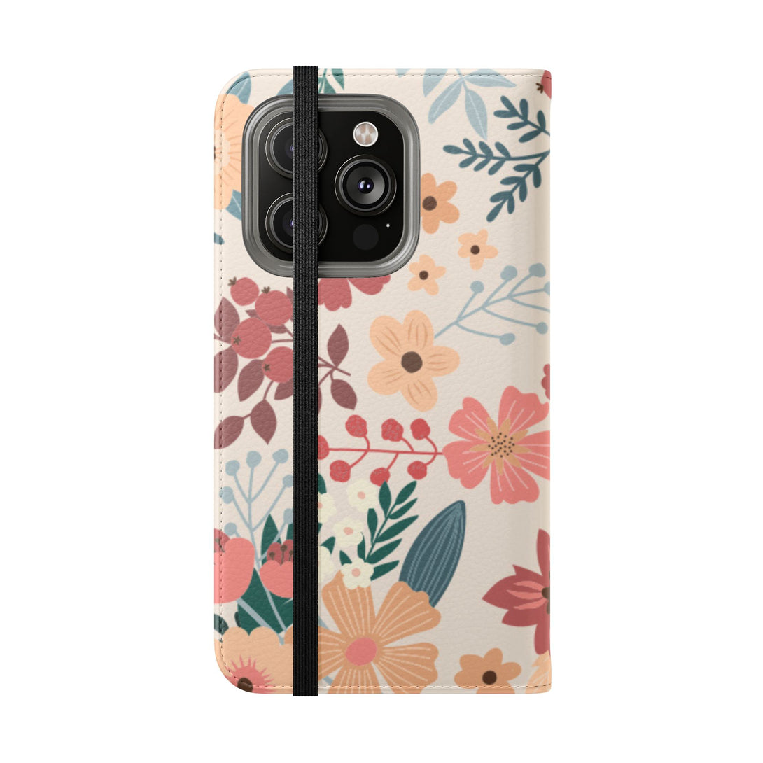 Vintage Bloom Phone Folio Case
