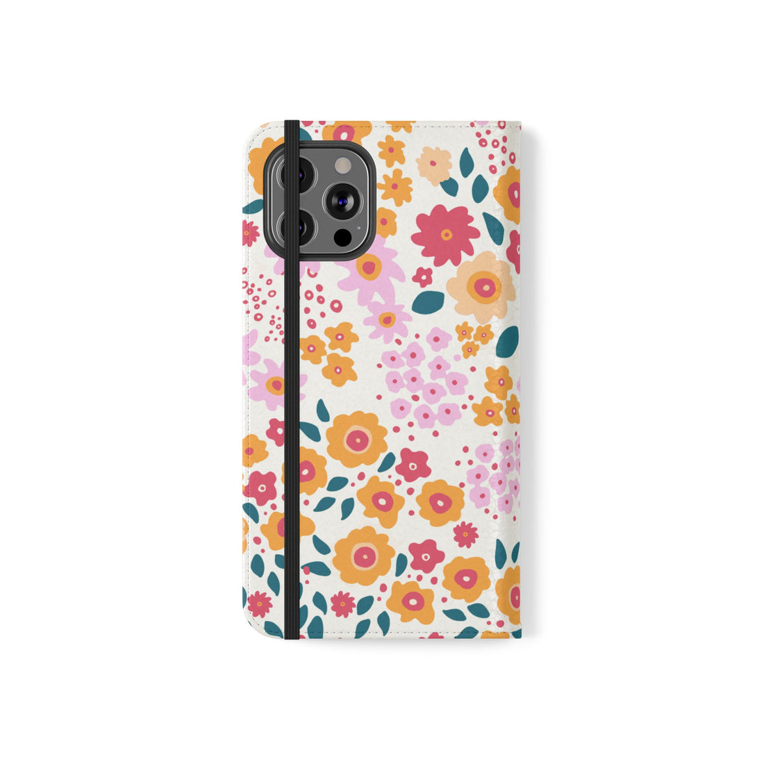 Floral Confetti Phone Folio Case