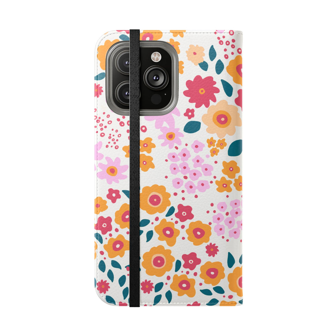Floral Confetti Phone Folio Case