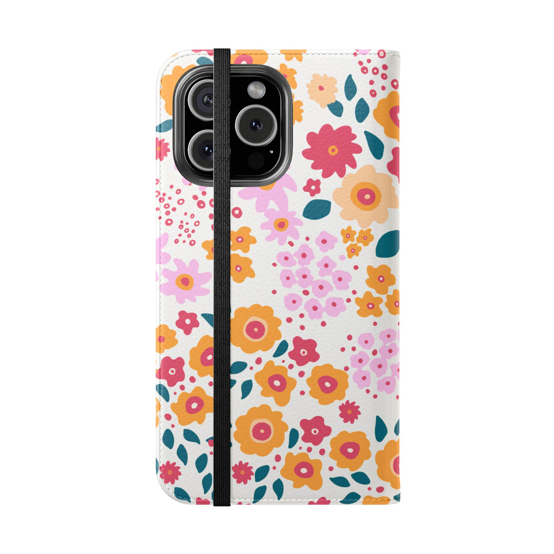 Floral Confetti Phone Folio Case