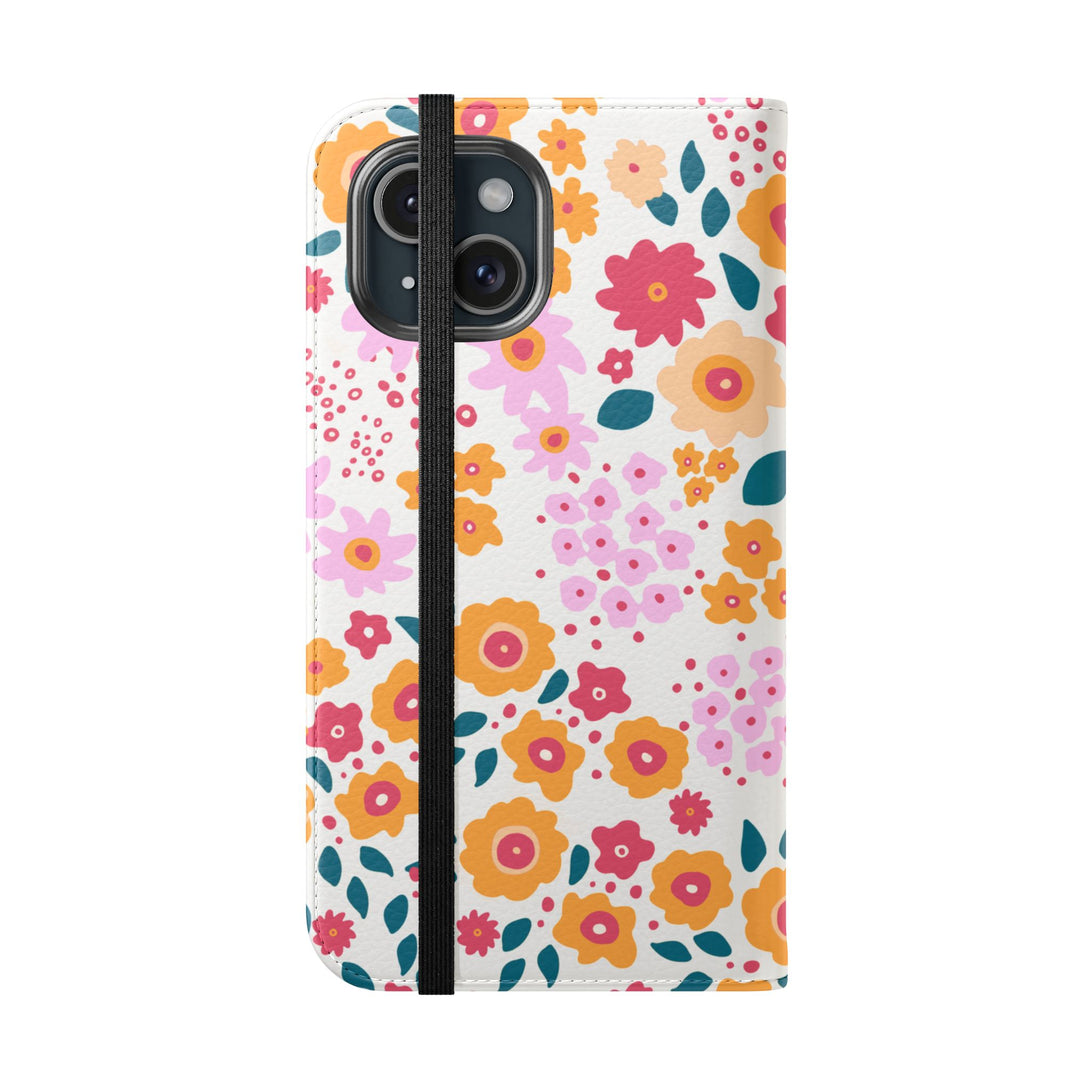 Floral Confetti Phone Folio Case