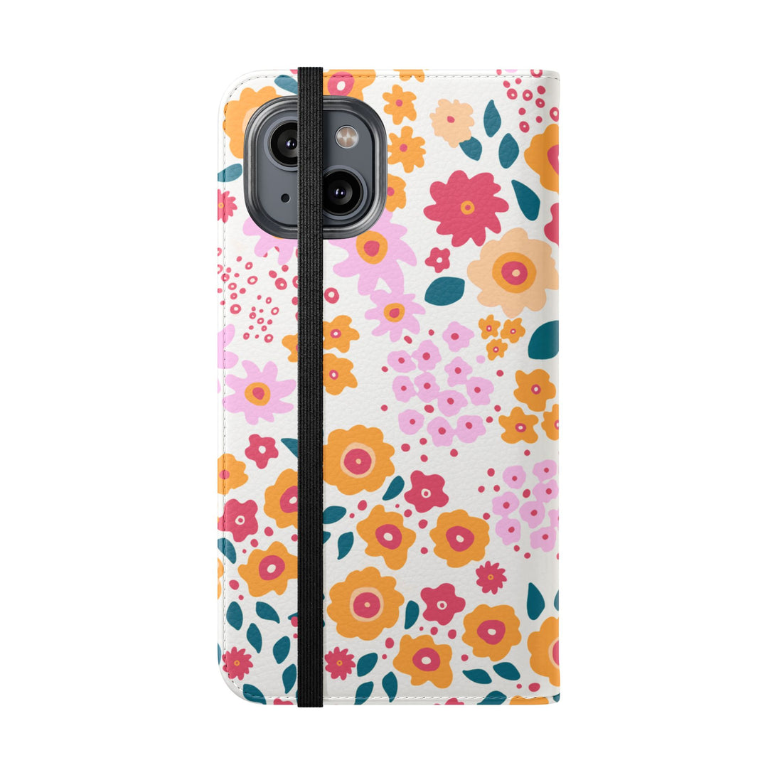 Floral Confetti Phone Folio Case