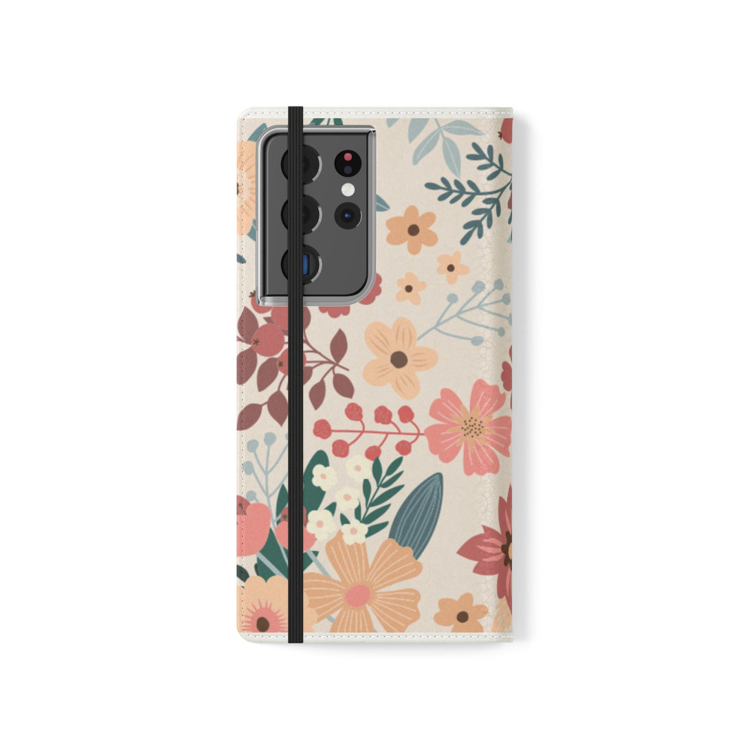 Vintage Bloom Phone Folio Case