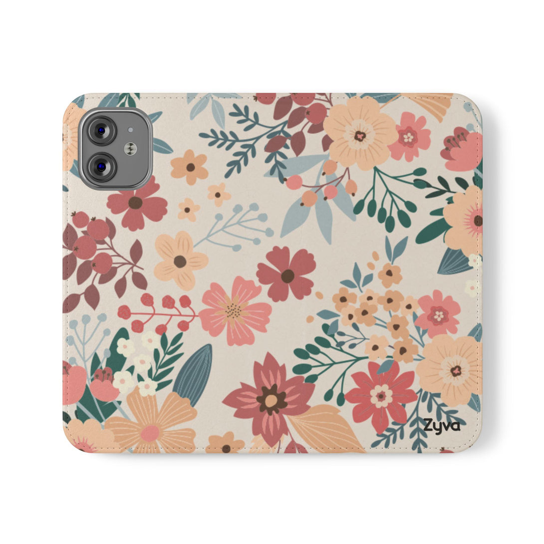 Vintage Bloom Phone Folio Case