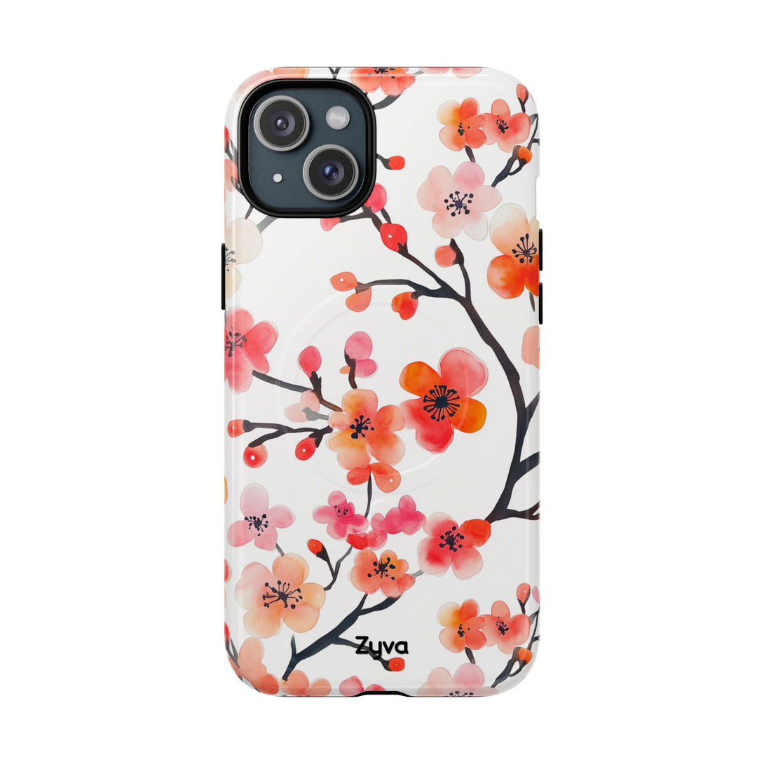 Red Florals iPhone MagSafe Case