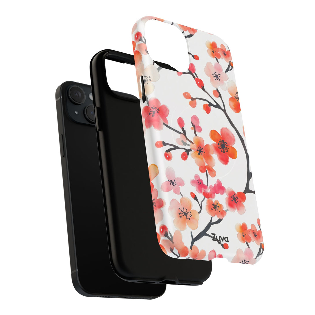 Red Florals iPhone MagSafe Case