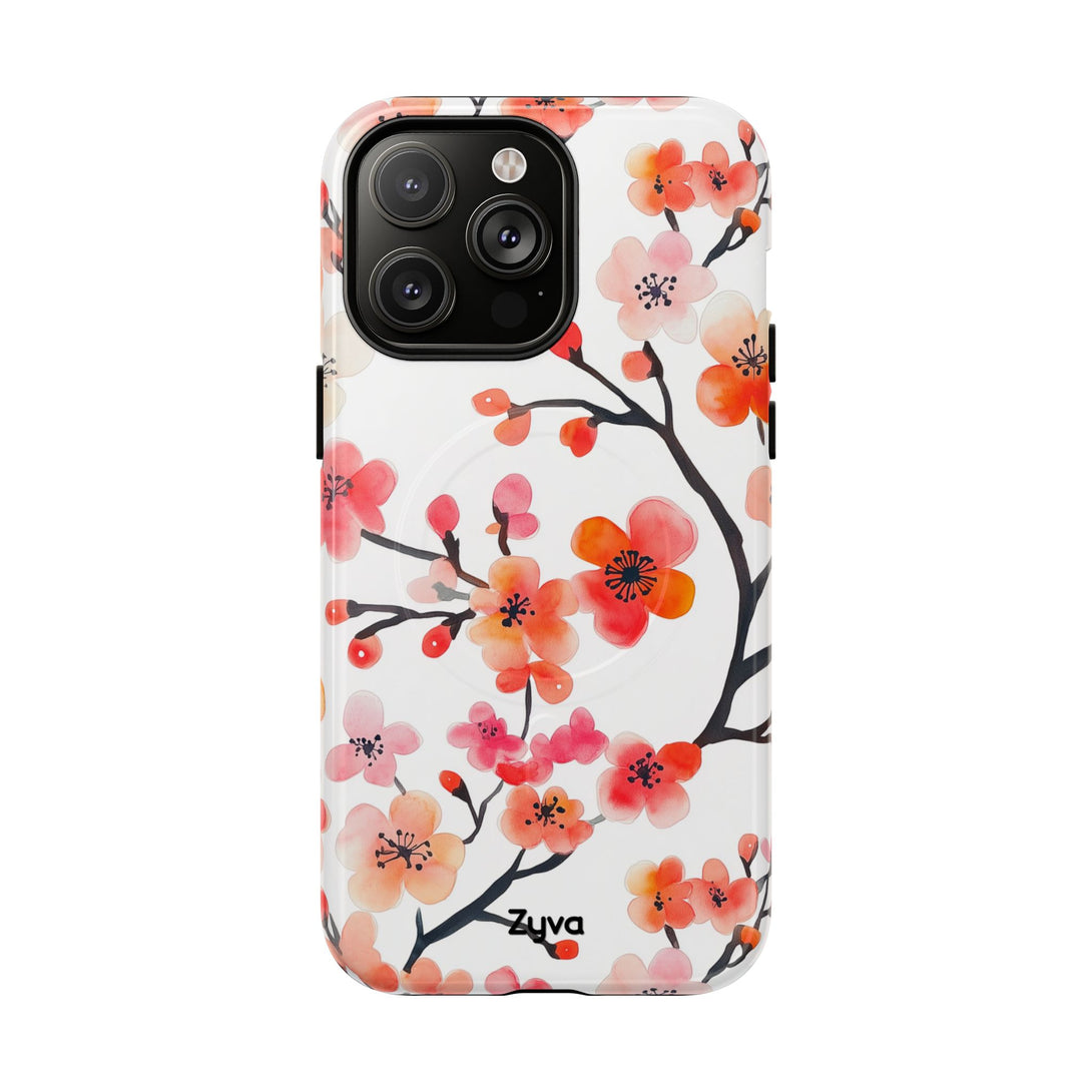 Red Florals iPhone MagSafe Case