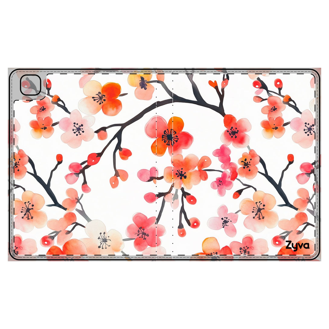 Red Floral iPad Folio Case