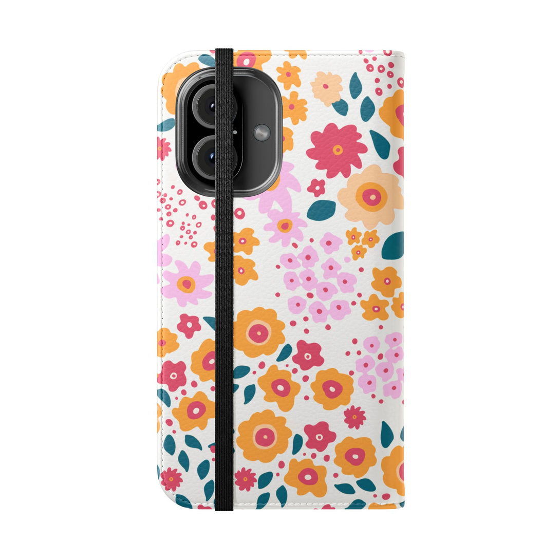 Floral Confetti Phone Folio Case