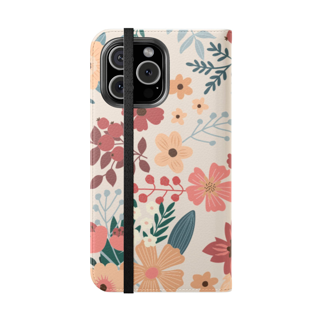 Vintage Bloom Phone Folio Case