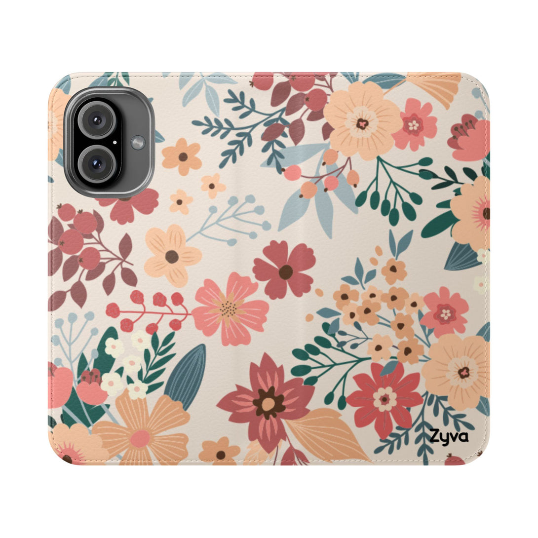 Vintage Bloom Phone Folio Case