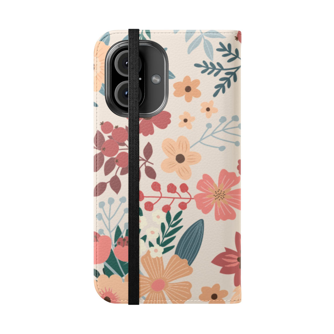 Vintage Bloom Phone Folio Case