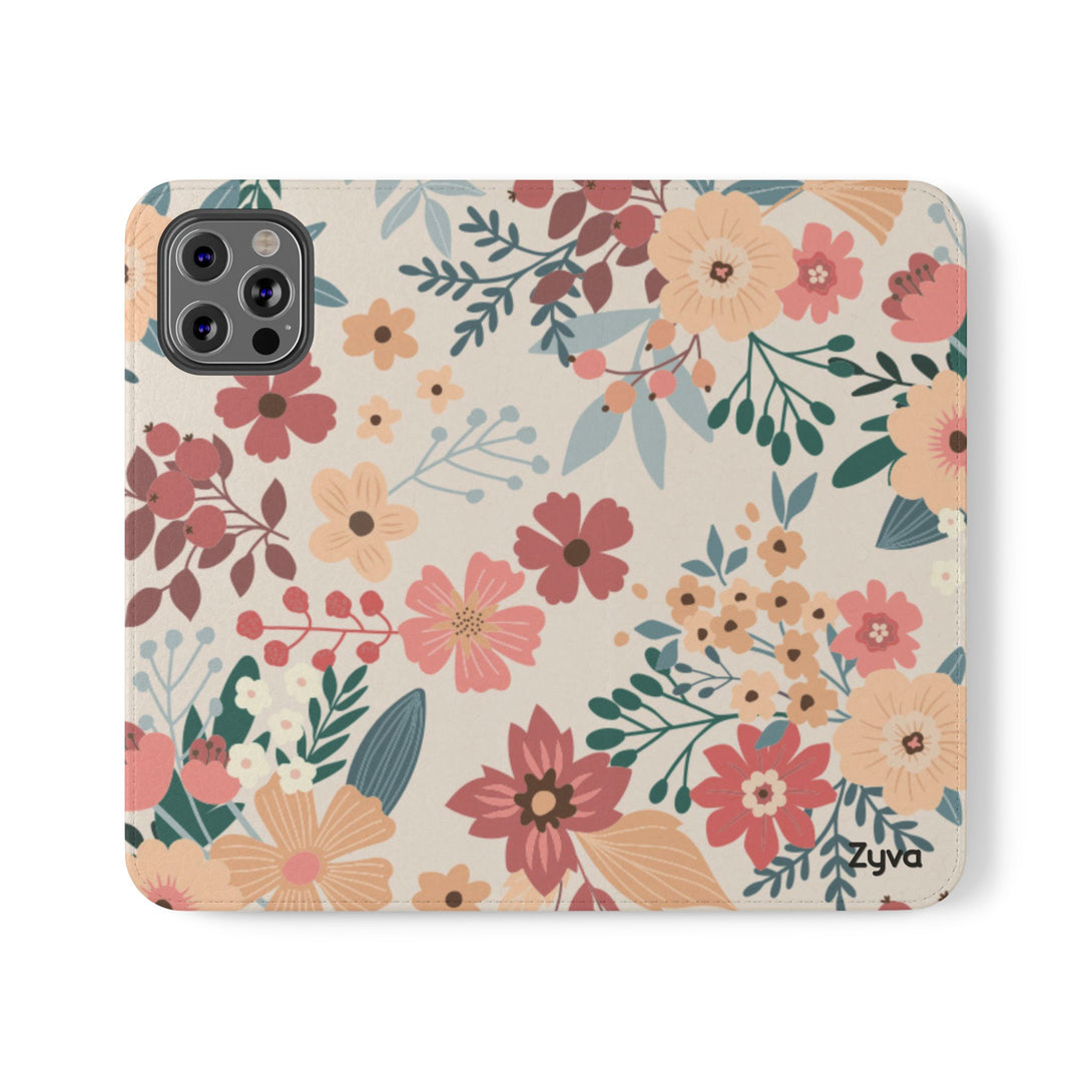 Vintage Bloom Phone Folio Case