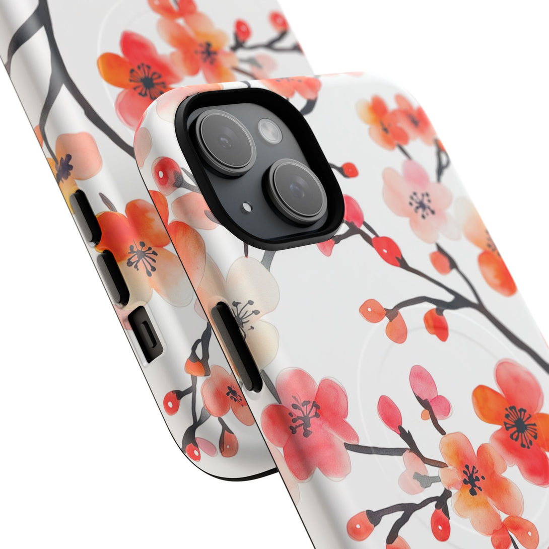 Red Florals iPhone MagSafe Case