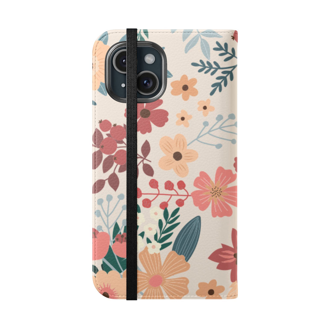 Vintage Bloom Phone Folio Case