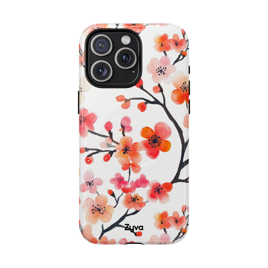 Red Florals iPhone MagSafe Case