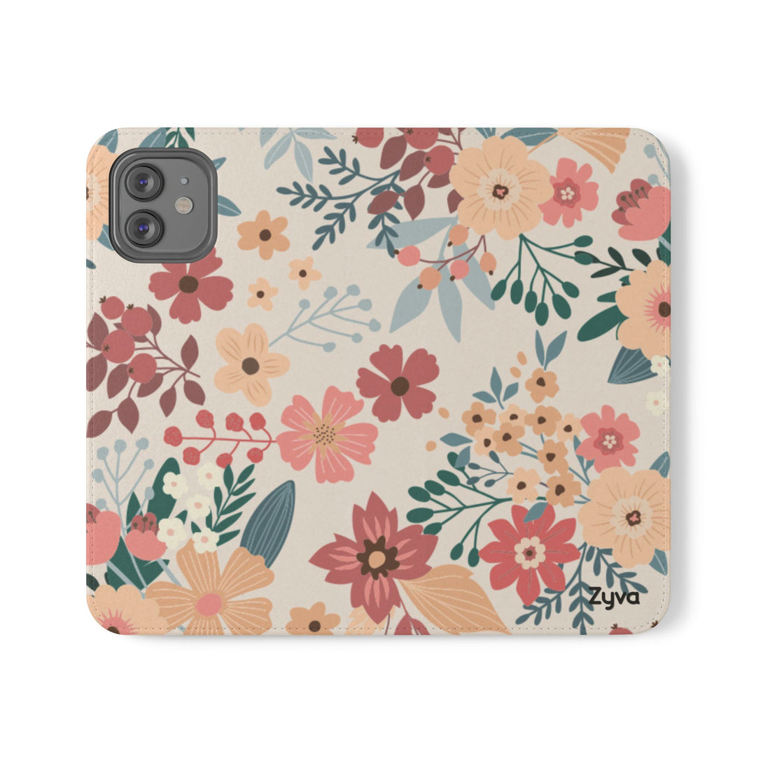 Vintage Bloom Phone Folio Case