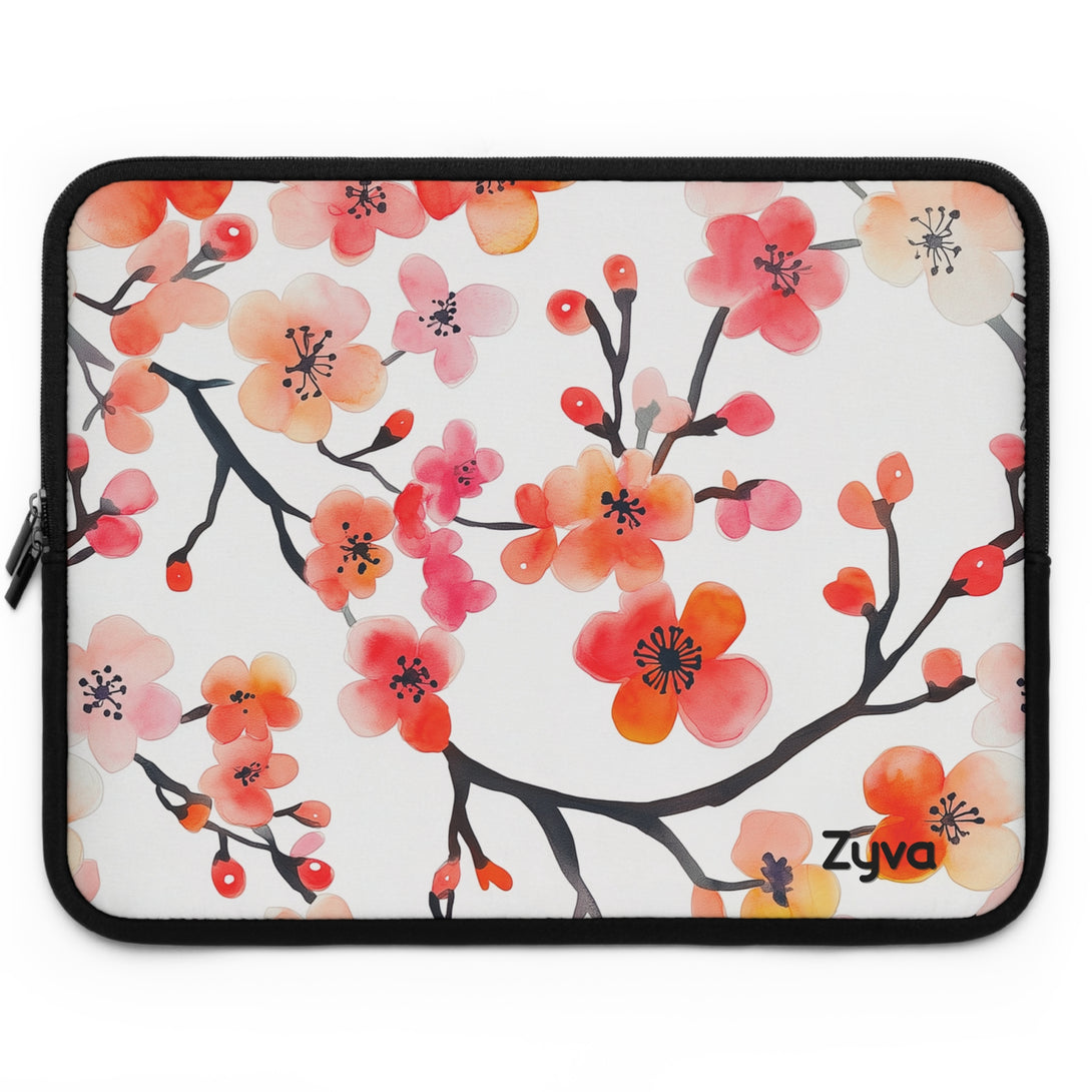 Red Floral Laptop Sleeve