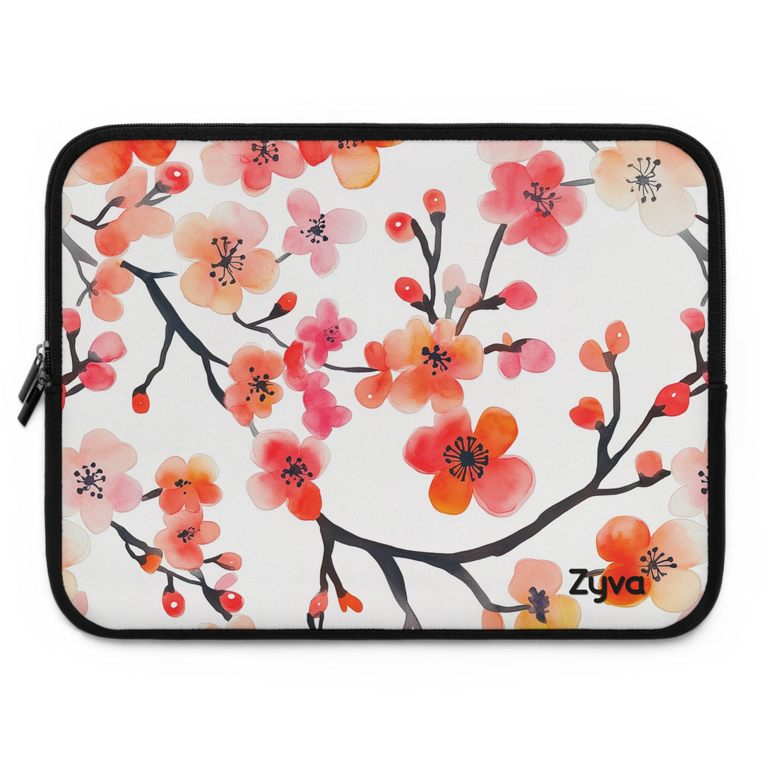 Red Floral Laptop Sleeve