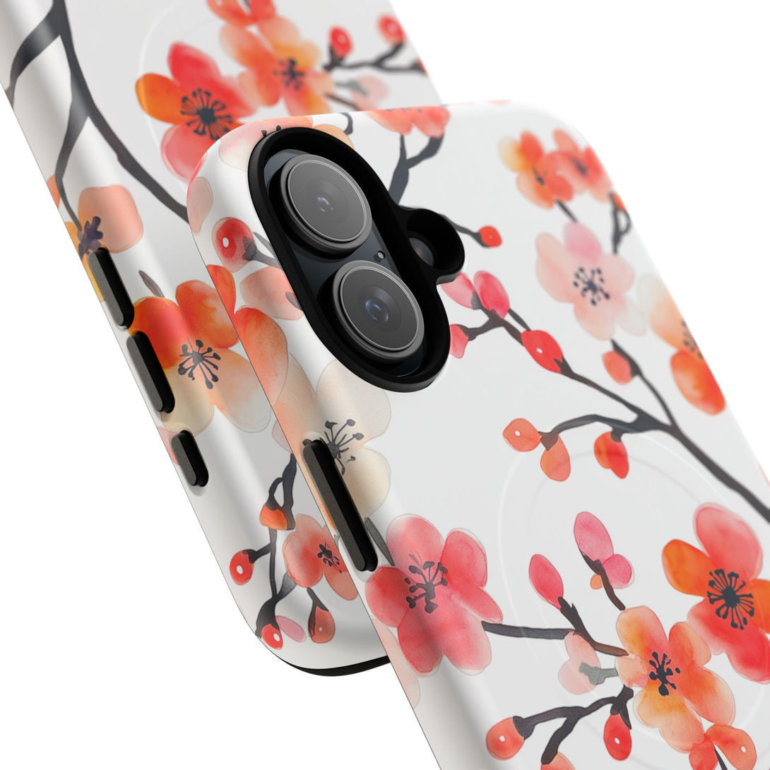 Red Florals iPhone MagSafe Case