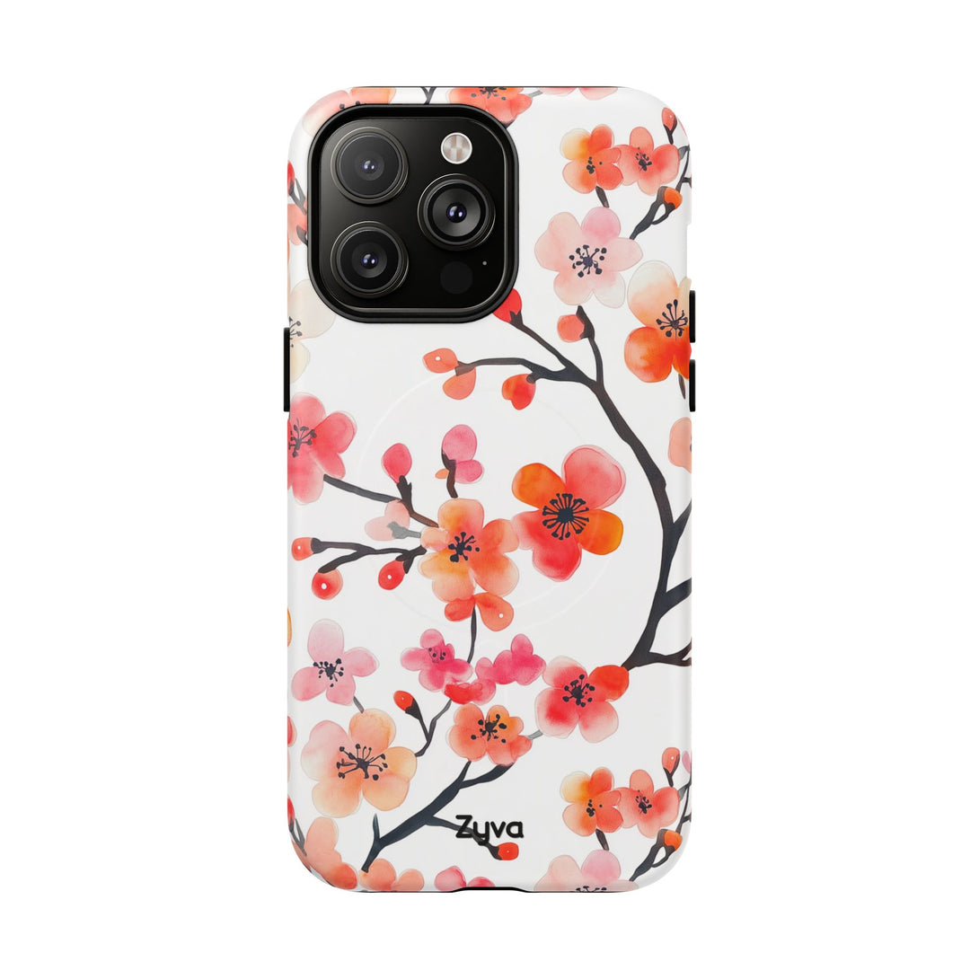 Red Florals iPhone MagSafe Case
