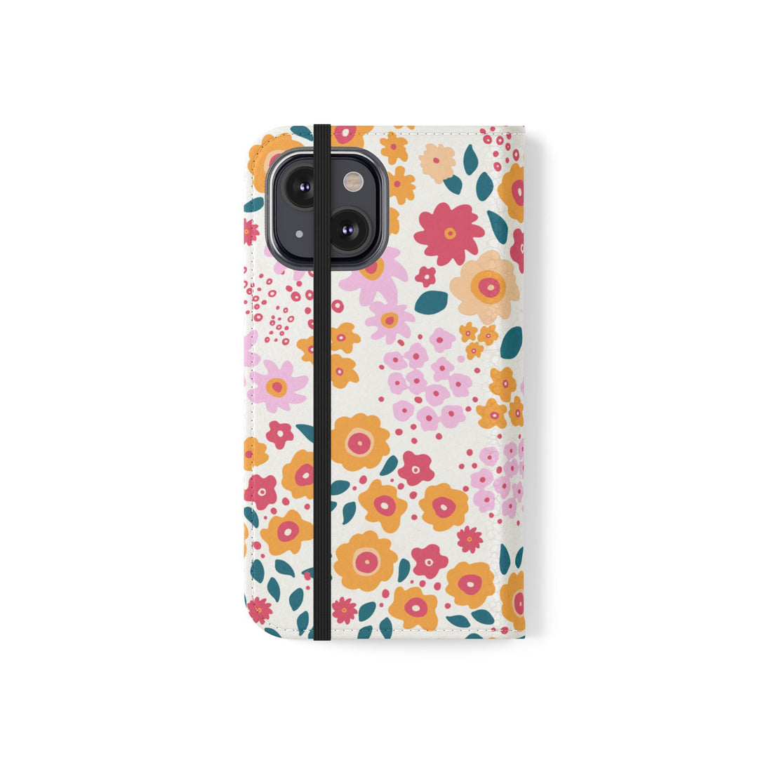 Floral Confetti Phone Folio Case
