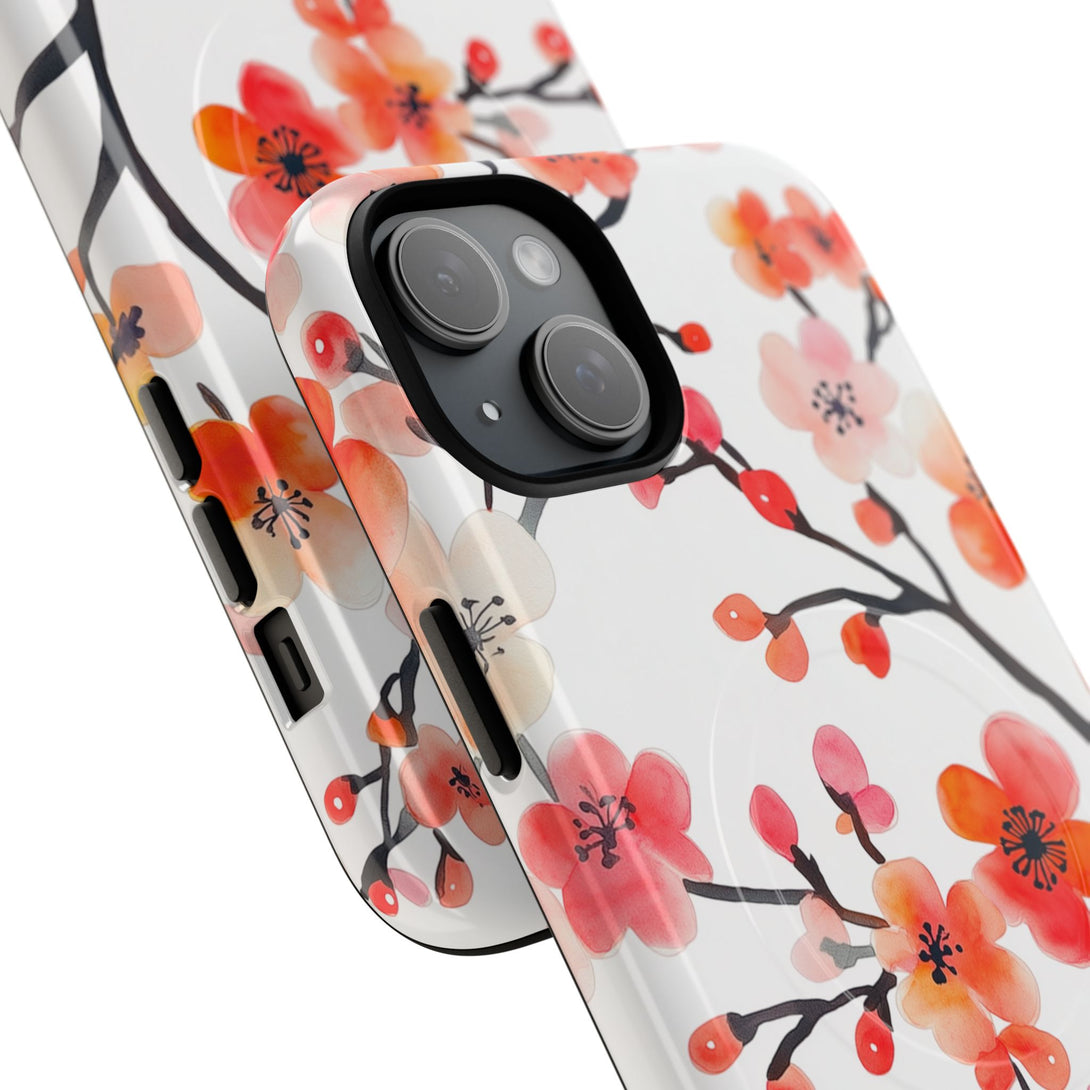 Red Florals iPhone MagSafe Case