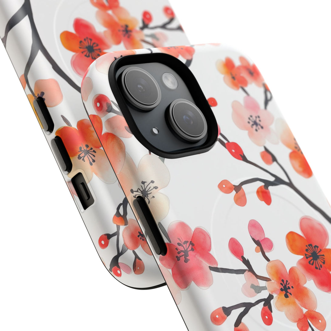 Red Florals iPhone MagSafe Case