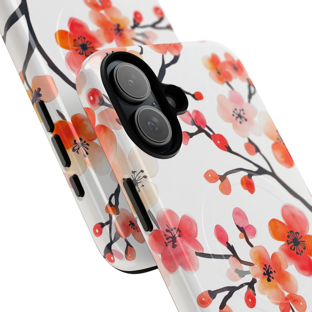 Red Florals iPhone MagSafe Case