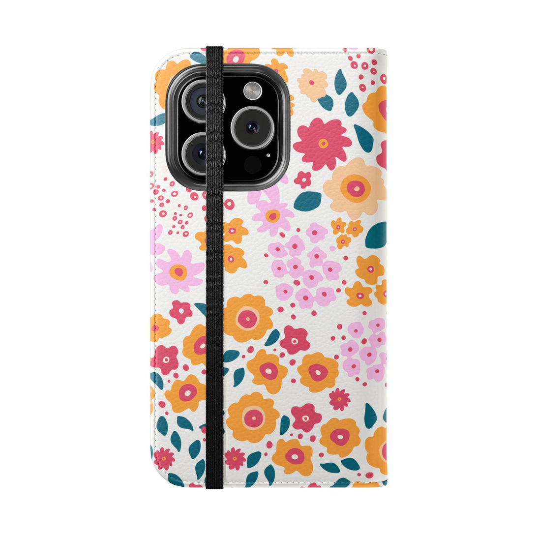 Floral Confetti Phone Folio Case