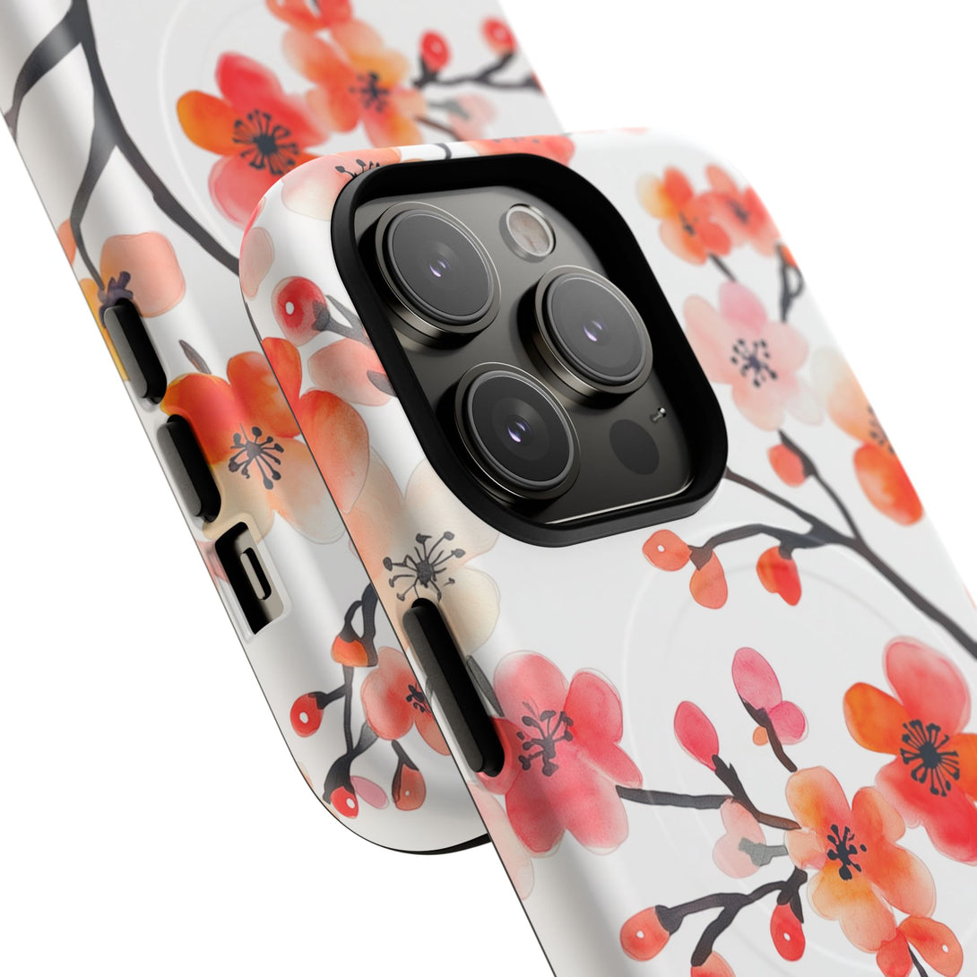 Red Florals iPhone MagSafe Case