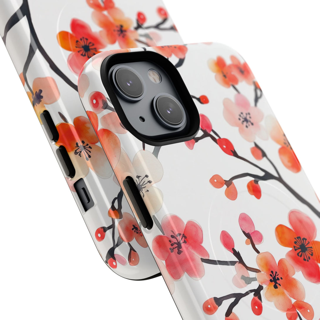 Red Florals iPhone MagSafe Case
