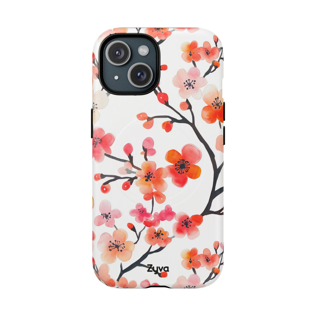 Red Florals iPhone MagSafe Case