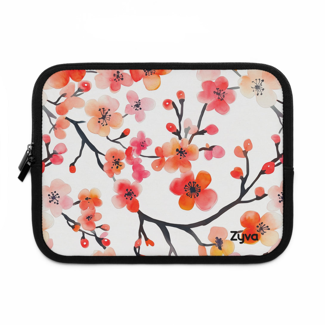 Red Floral Laptop Sleeve