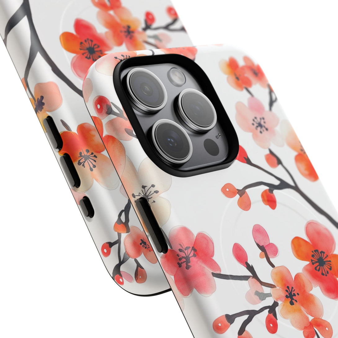 Red Florals iPhone MagSafe Case