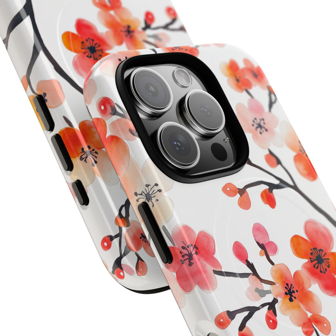 Red Florals iPhone MagSafe Case